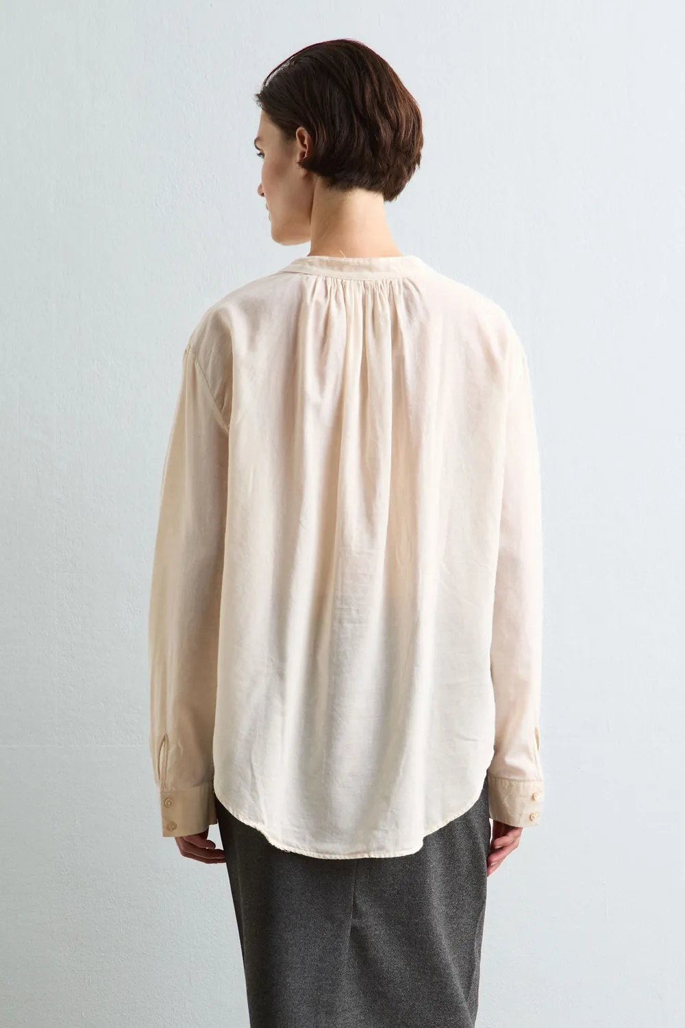 Massimo Alba Yvonne blusa soft white cotone cashmere