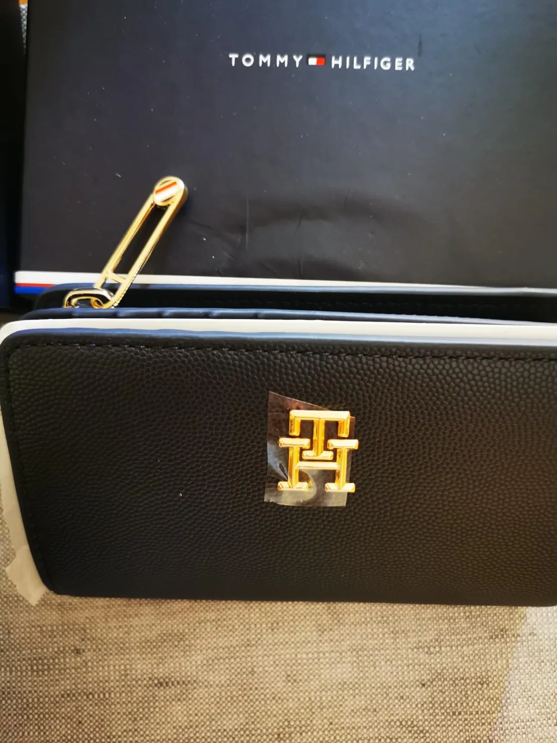 Tommy Hilfiger TH Timeless Med Bi Fold Grande portafoglio donna blu PU