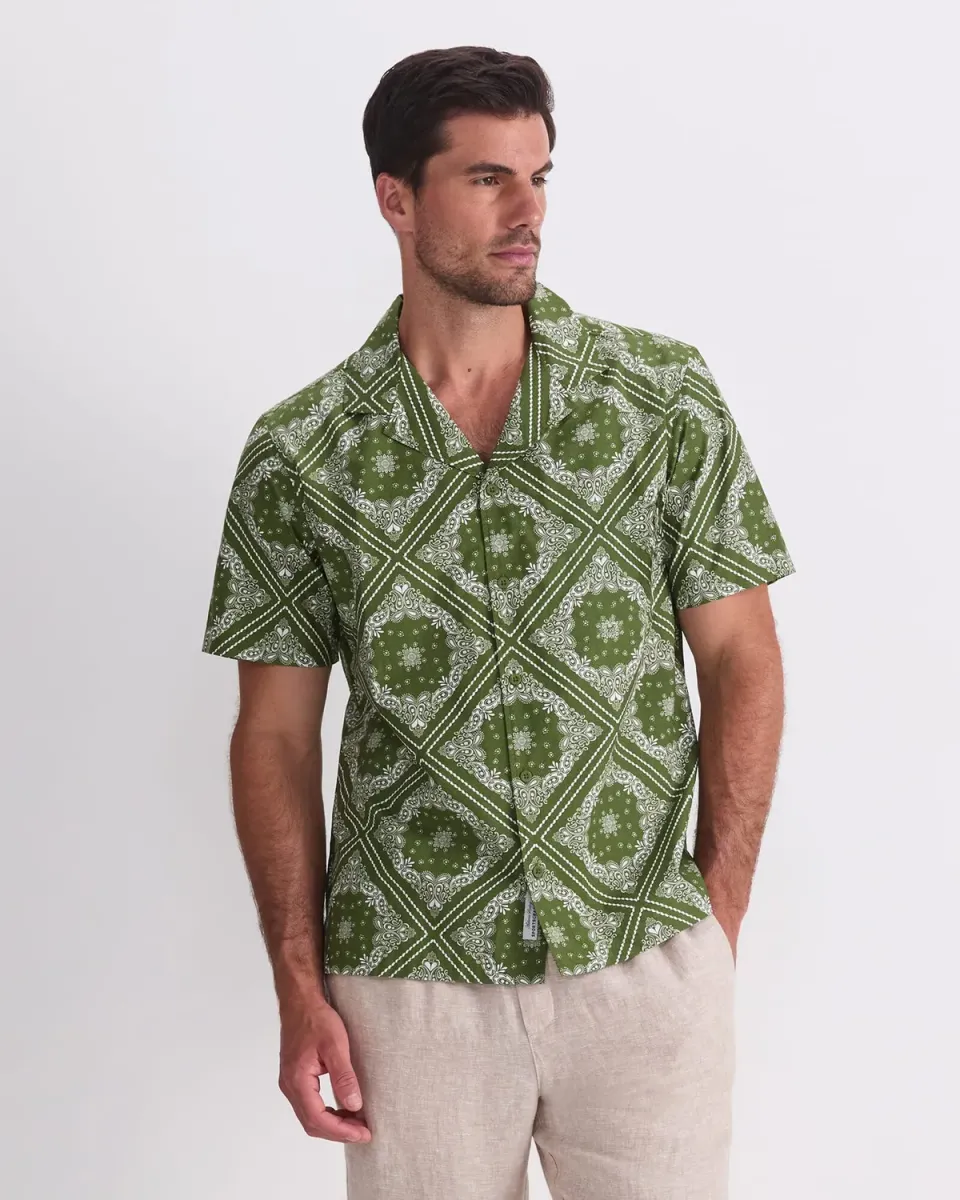 Sportscraft Bandana Resort camicia cotone manica corta