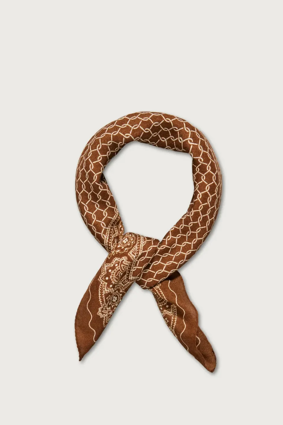 Massimo Alba Bandana foulard caramello cashmere seta lana