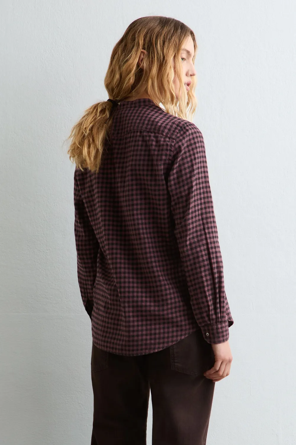 Massimo Alba Leontine camicia donna rose brown in cotone