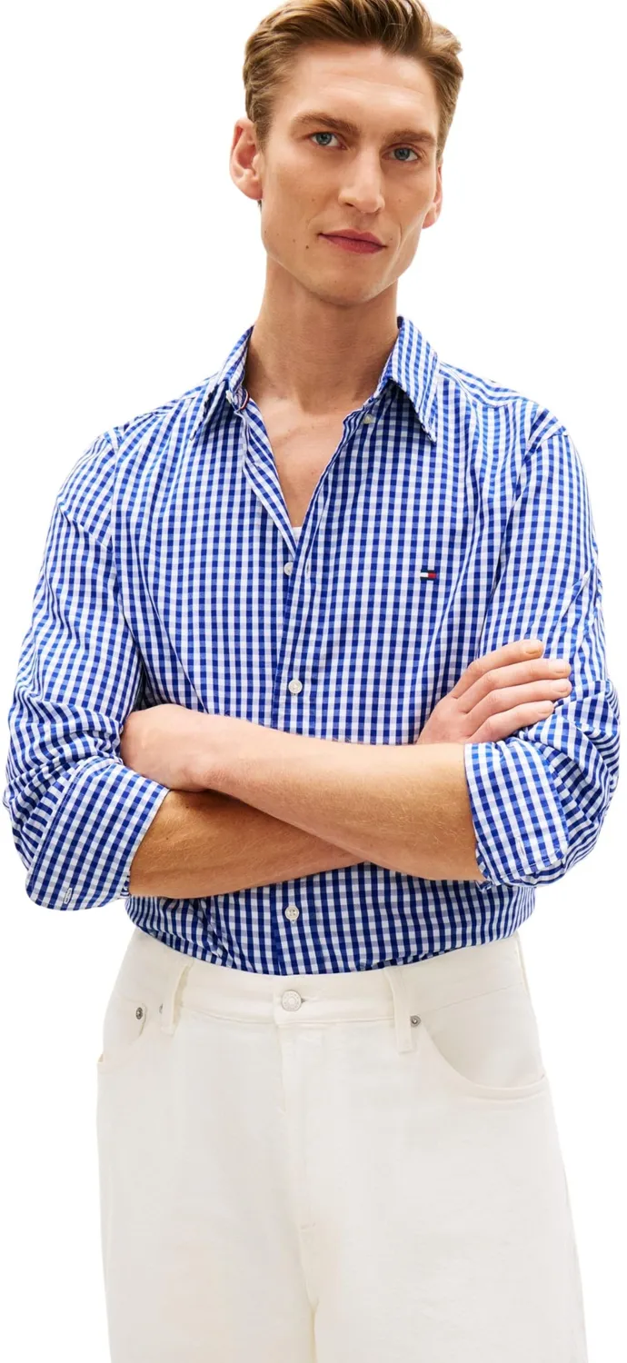 Tommy Hilfiger Flex Gingham Regular Fit camicia uomo a quadri