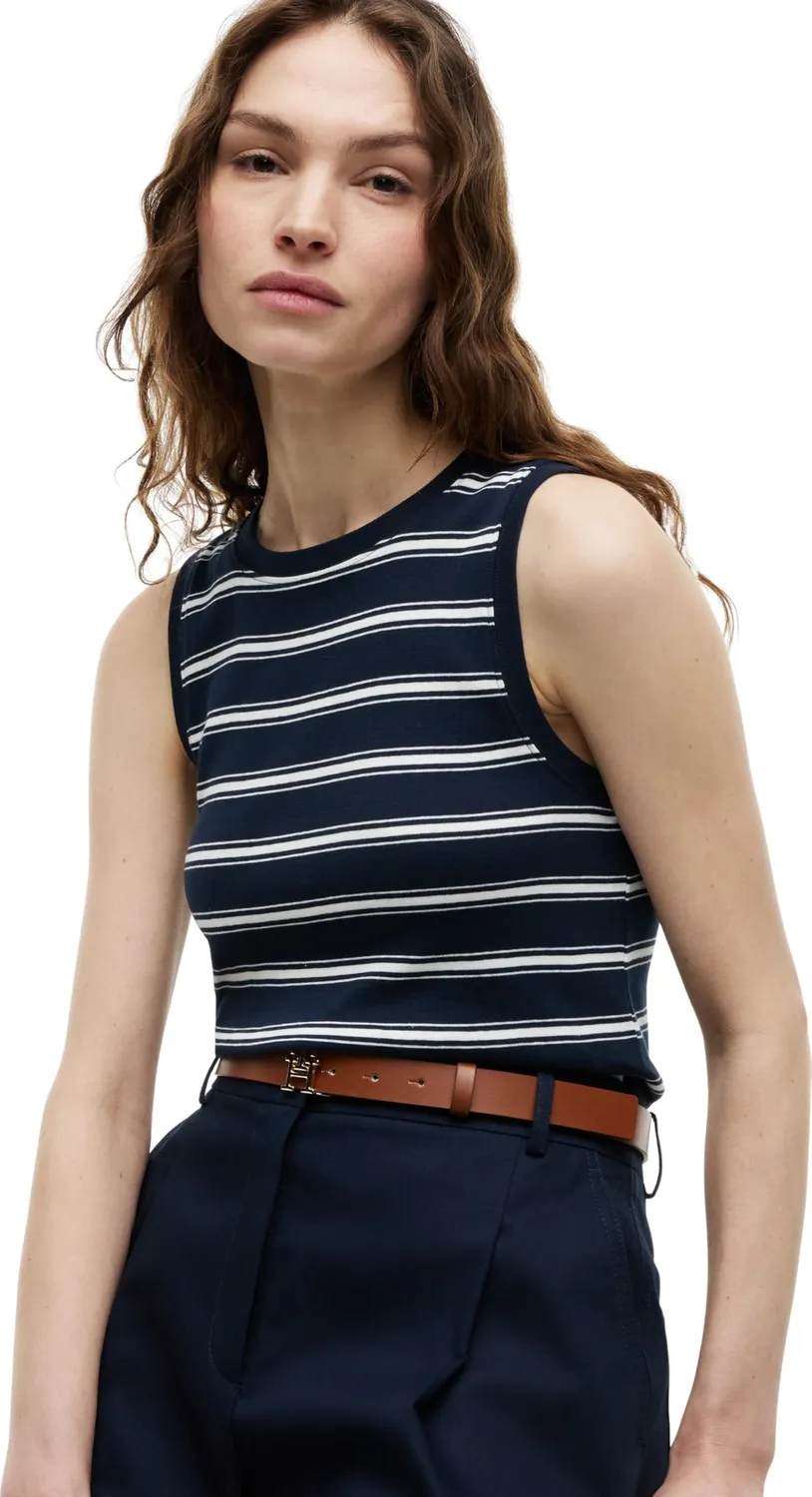 Tommy Hilfiger Multistripe Tank Top WW0WW50025 canotta donna blu