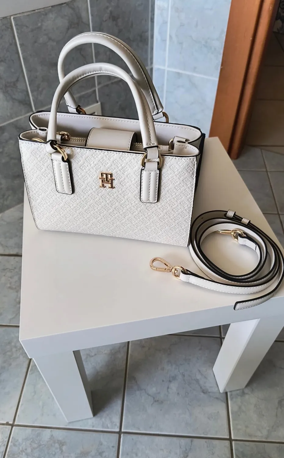 Tommy Hilfiger Daily Mini Tote borsa donna beige