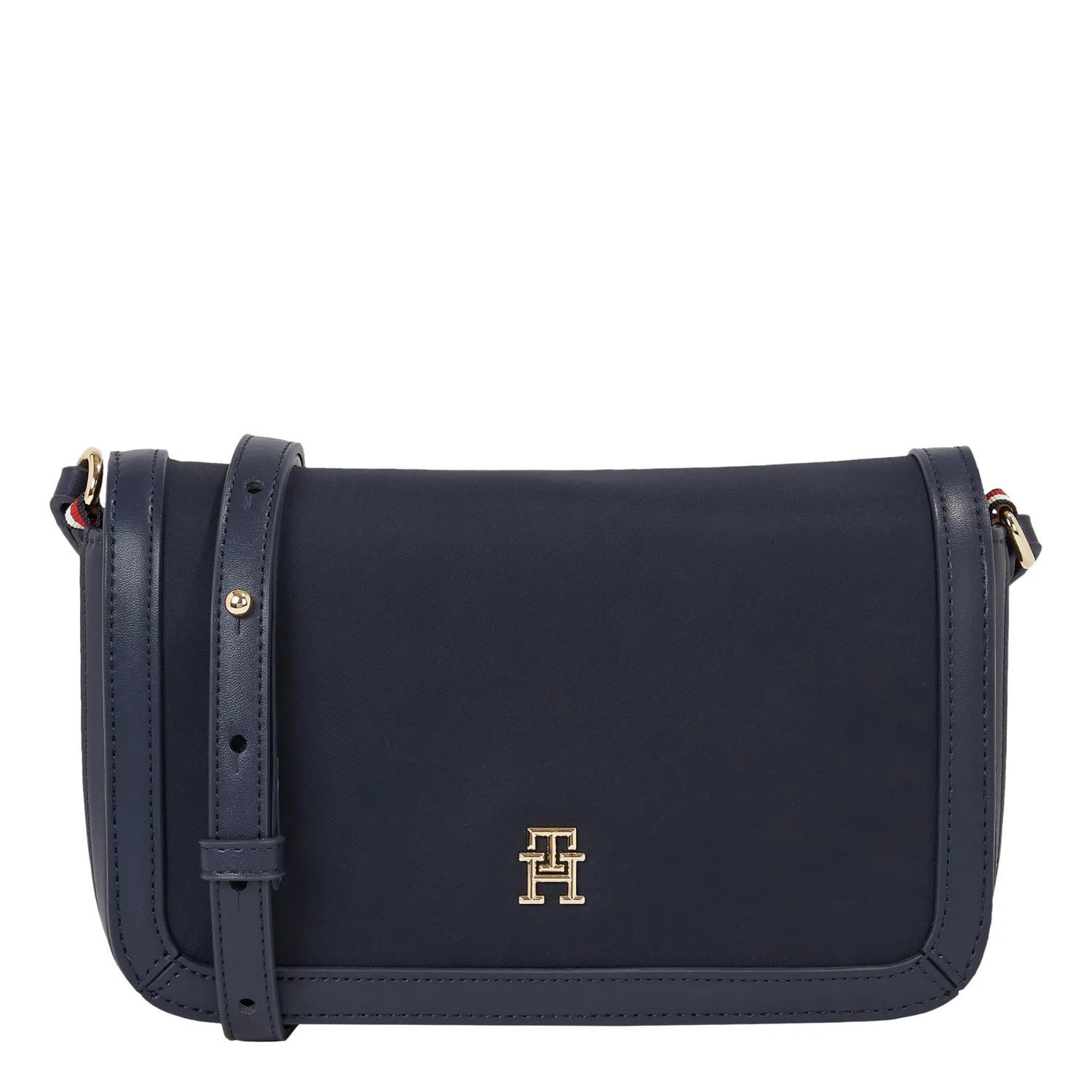 Tommy Hilfiger Essential Flap Crossover borsa donna nera piccola