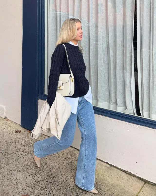 Sportscraft Simmi jeans donna dritti vita alta blu