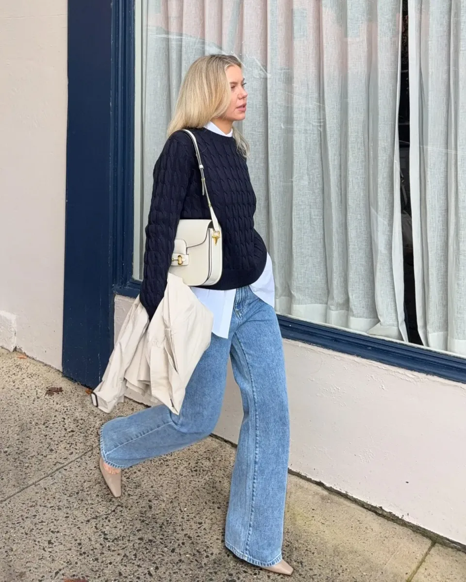 Sportscraft Simmi jeans donna dritti vita alta blu
