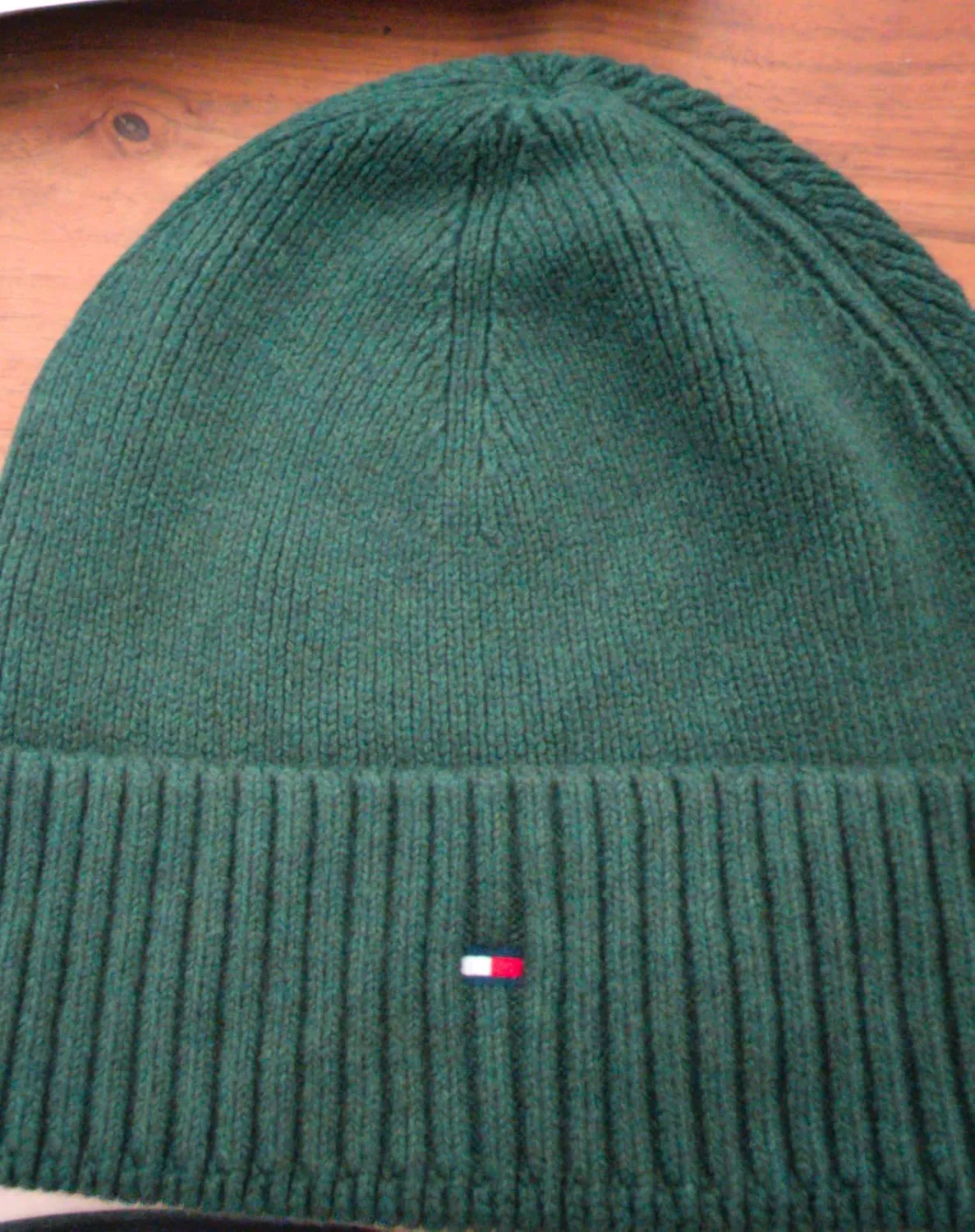 Tommy Hilfiger TH Flag cuffia uomo gialla cotone pima