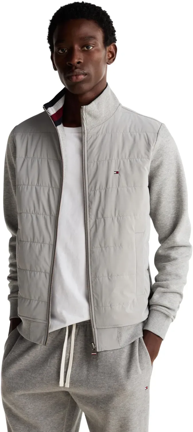 Tommy Hilfiger Mix Media Zip felpa uomo grigio 3XL