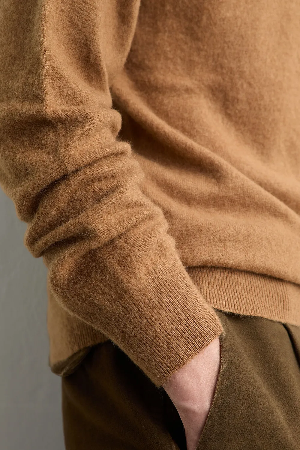 Massimo Alba Kane maglione girocollo cannella cashmere
