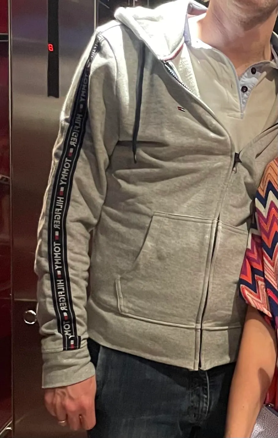 Tommy Hilfiger Cerniera felpa uomo cappuccio zip intera