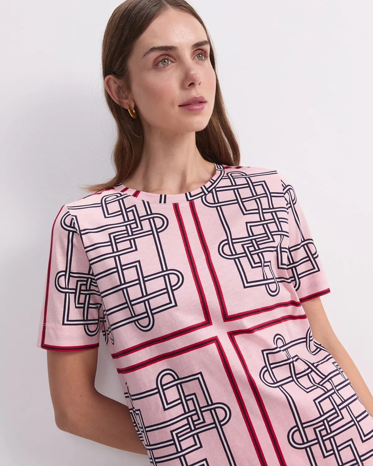 Sportscraft Rhodes Mercerised Tee t-shirt stampa foulard
