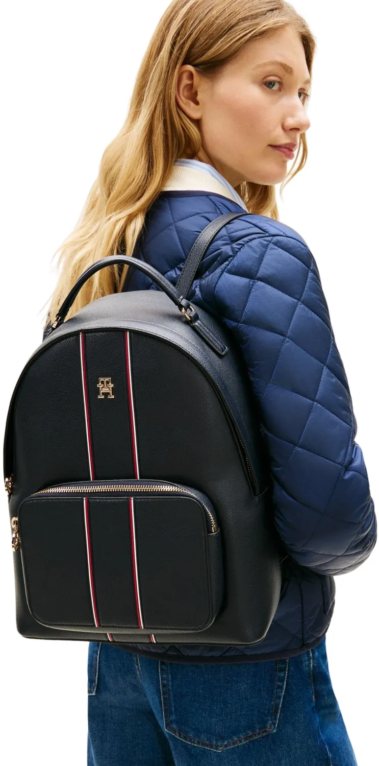 Tommy Hilfiger Daily zaino donna Space Blue tasca zip