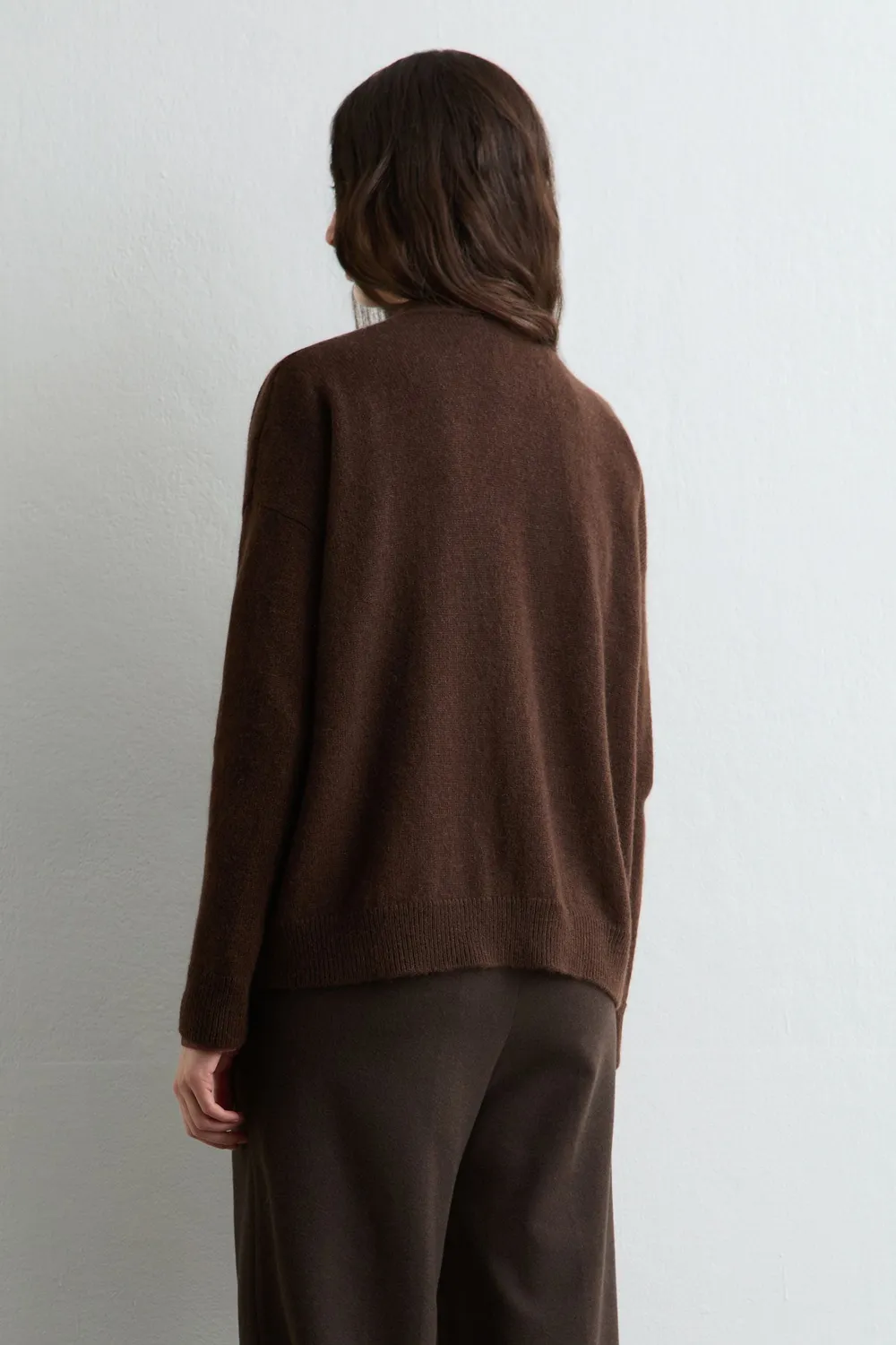 Massimo Alba Blanca cardigan brown cashmere alpaca boxy