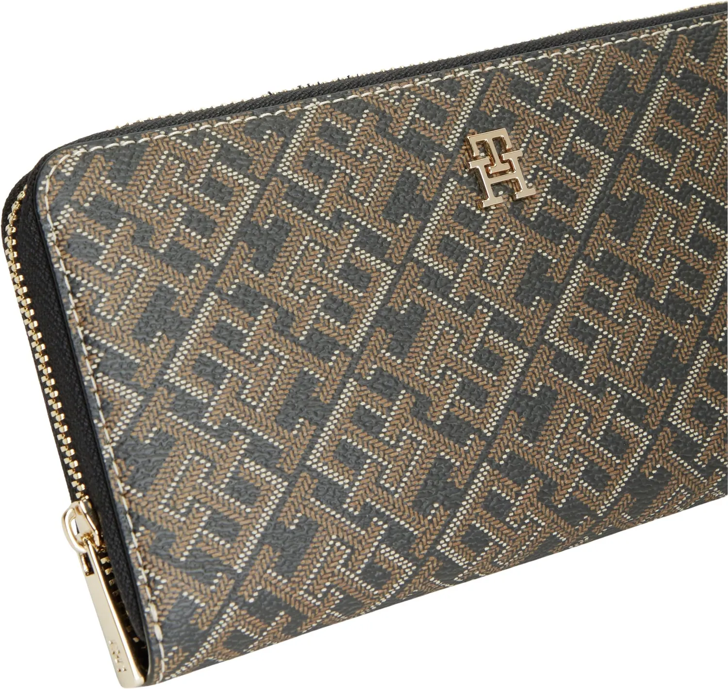 Tommy Hilfiger TH Icon AW0AW18996 Portafoglio Donna Nero Zip