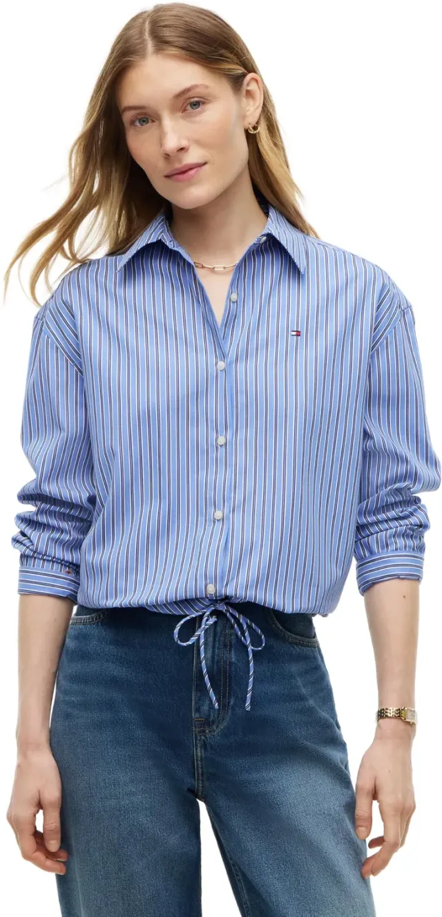 Tommy Hilfiger WW0WW52236 camicia donna poplin maniche lunghe