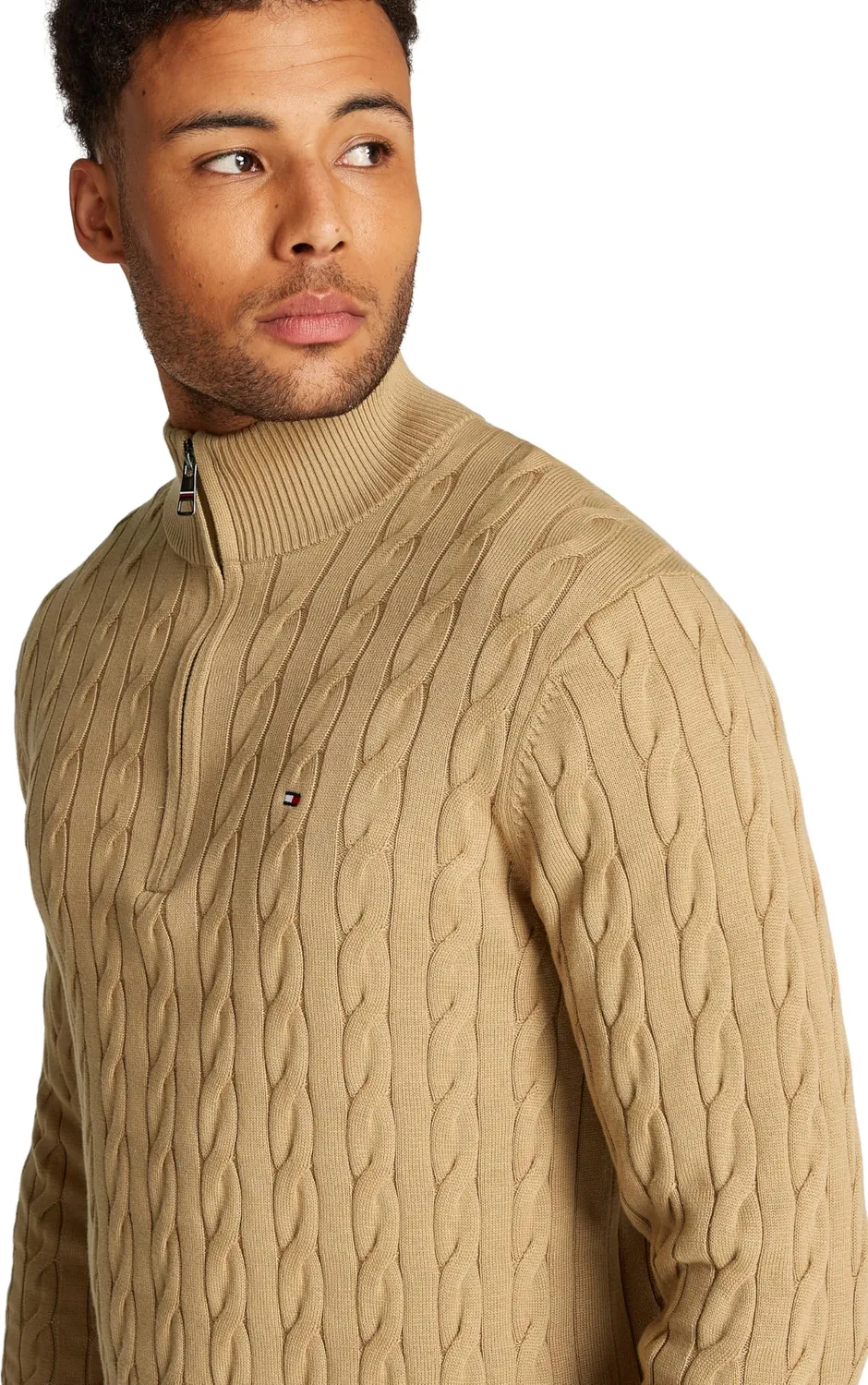 Tommy Hilfiger MW0MW36532 maglione mezza zip M cotone