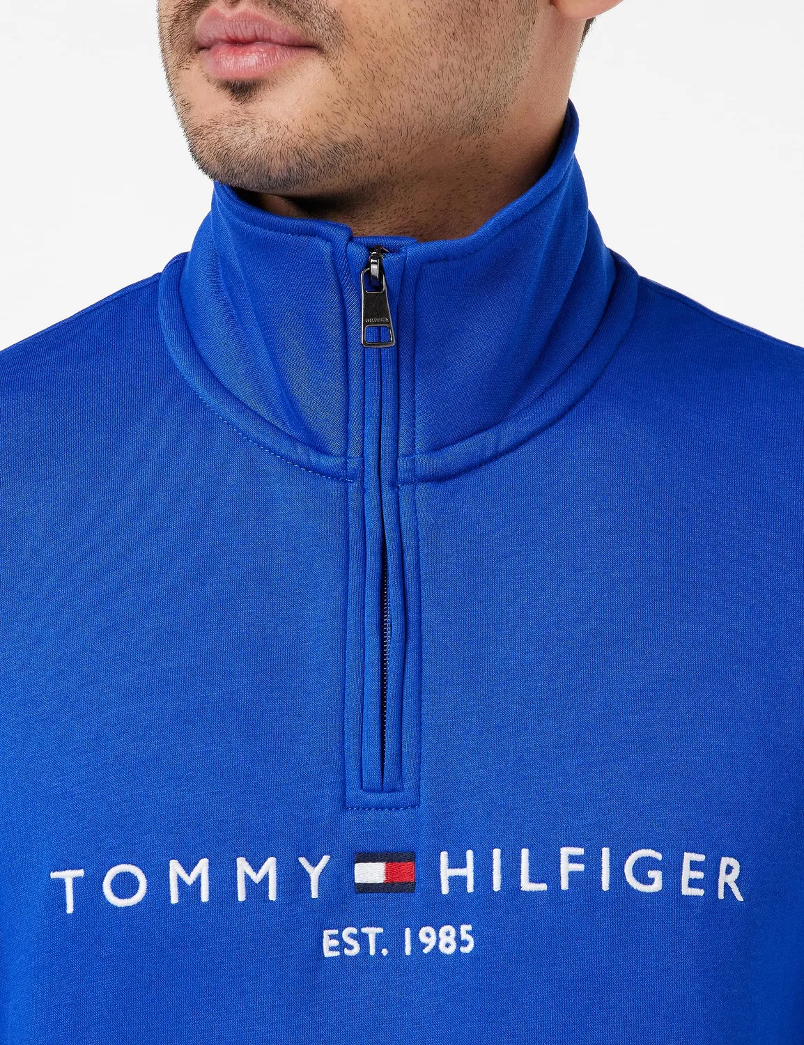 Tommy Hilfiger Logo Mockneck Felpa Zip Uomo XXL Verde