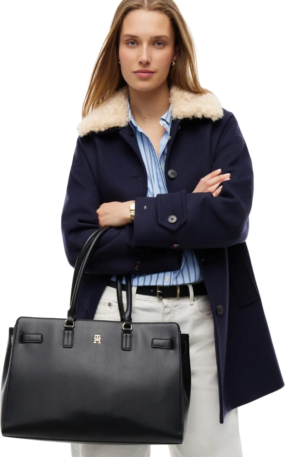 Tommy Hilfiger TH Joy AW0AW19069 Tote Donna Nera