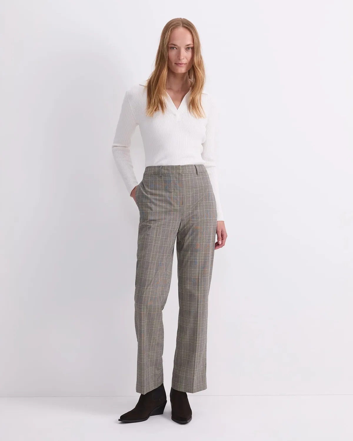 Sportscraft Chelsea Check pantalone lungo quadri straight