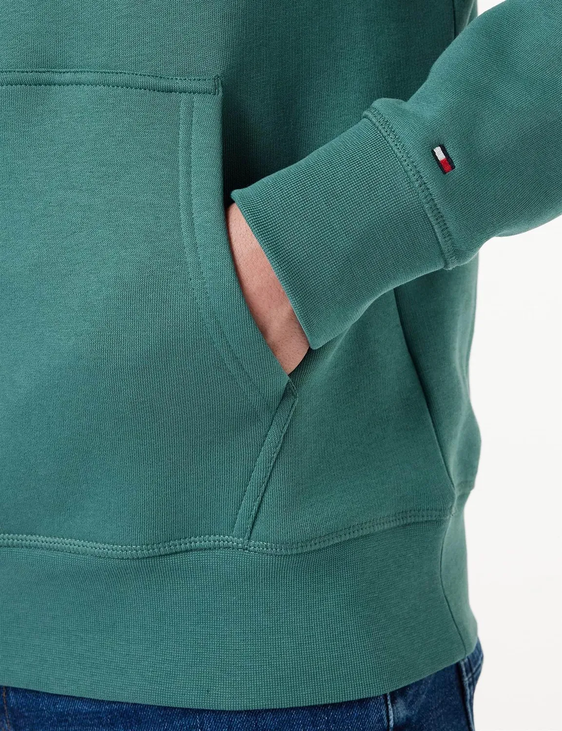 Tommy Hilfiger Pop Color MW0MW32415 felpa uomo nero cappuccio