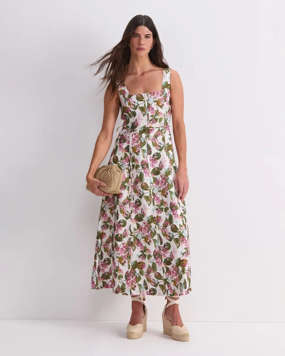 Sportscraft Osterley abito midi donna lino