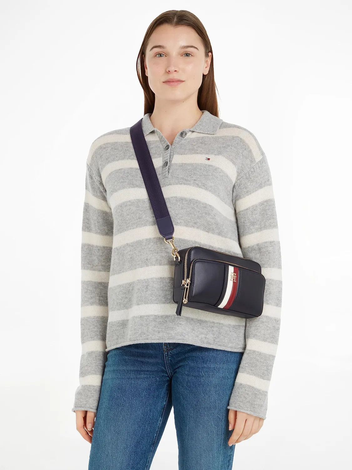 Tommy Hilfiger Iconic Camera Bag Media borsa Global Stripes