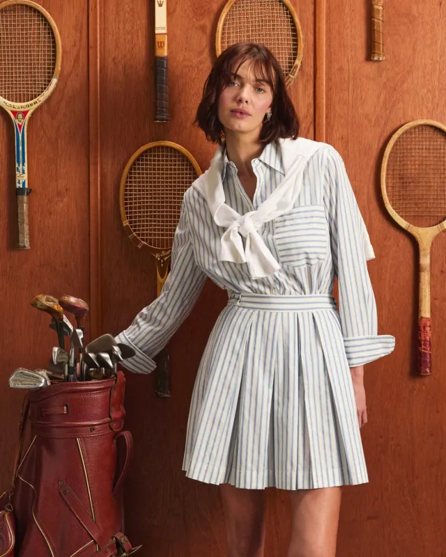 Sportscraft Logo Stripe Tennis Skirt gonna donna pieghe