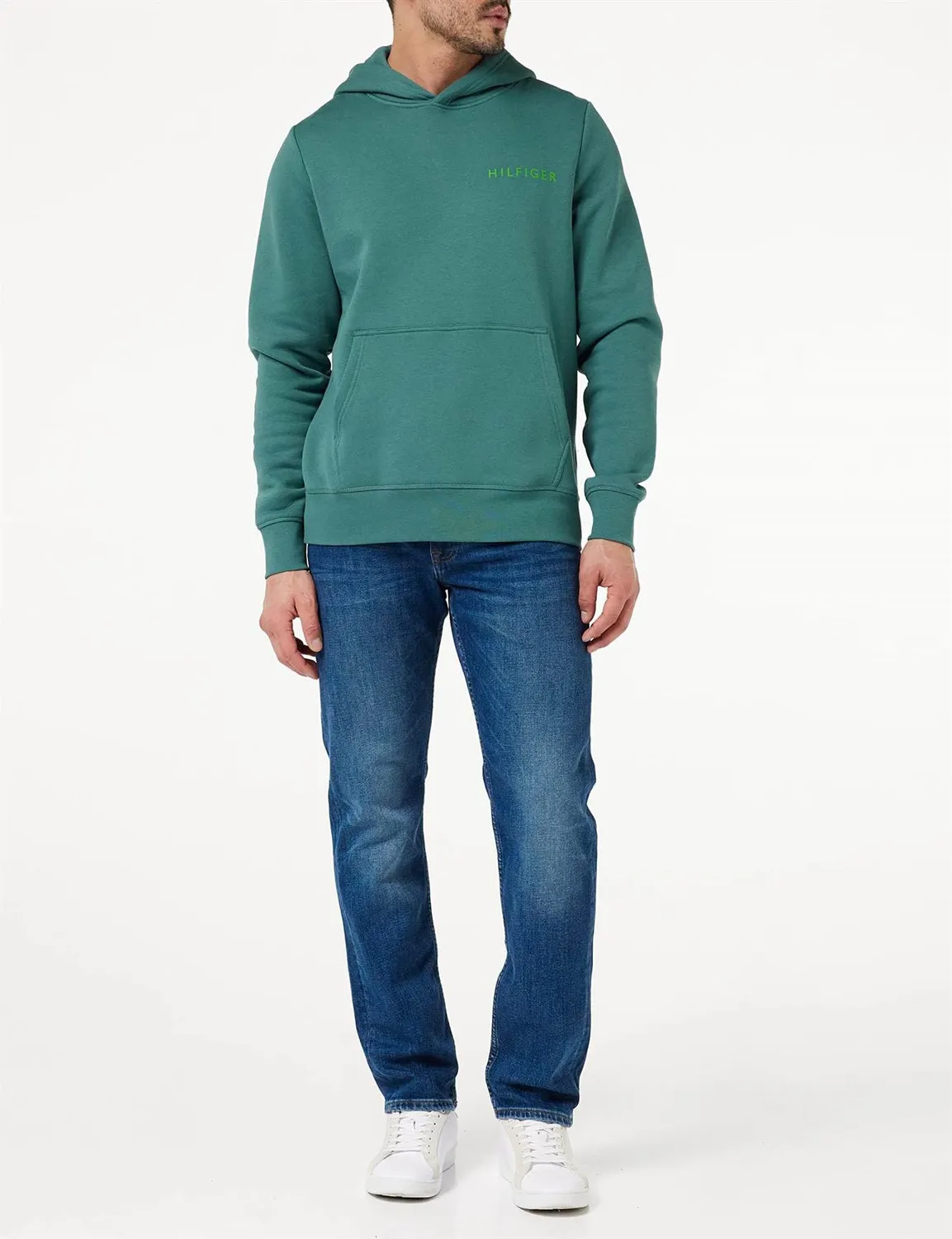 Tommy Hilfiger Pop Color MW0MW32415 felpa uomo nero cappuccio