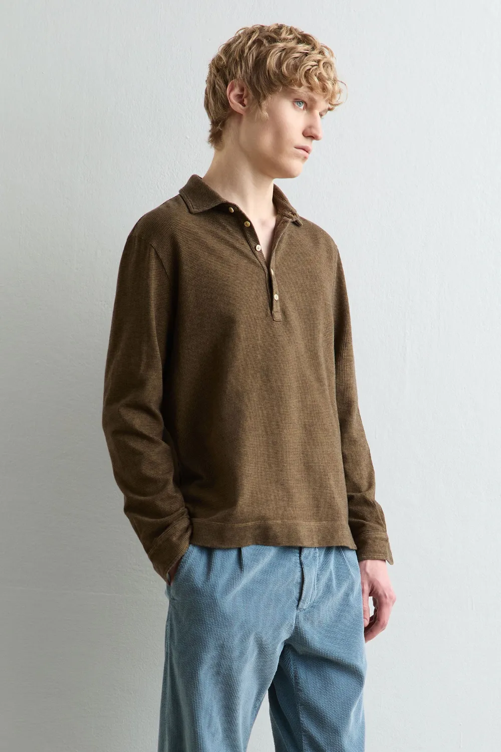 Massimo Alba Raya polo uomo rusk cotone cashmere