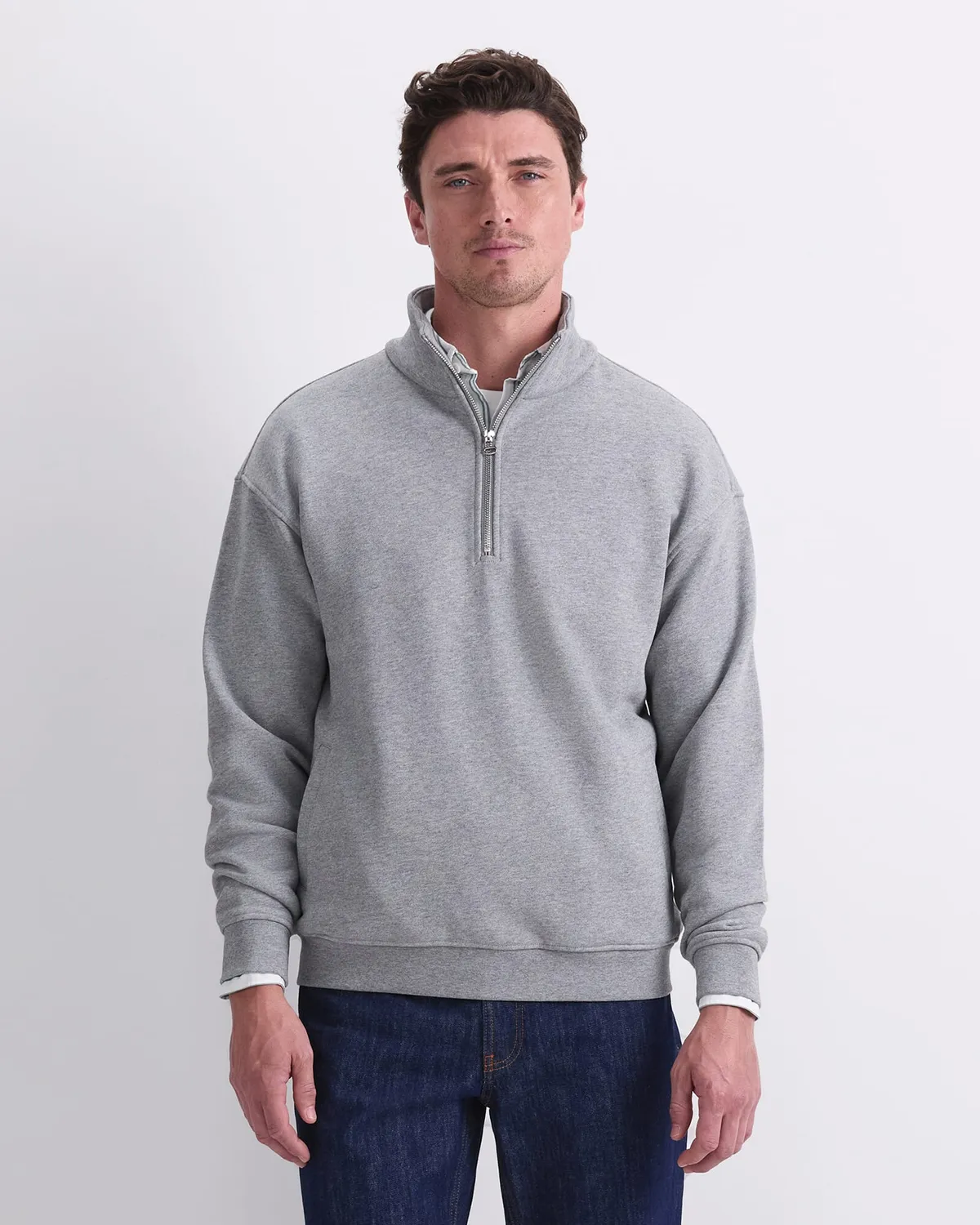 Sportscraft Quarter Zip Sweatshirt felpa uomo cotone