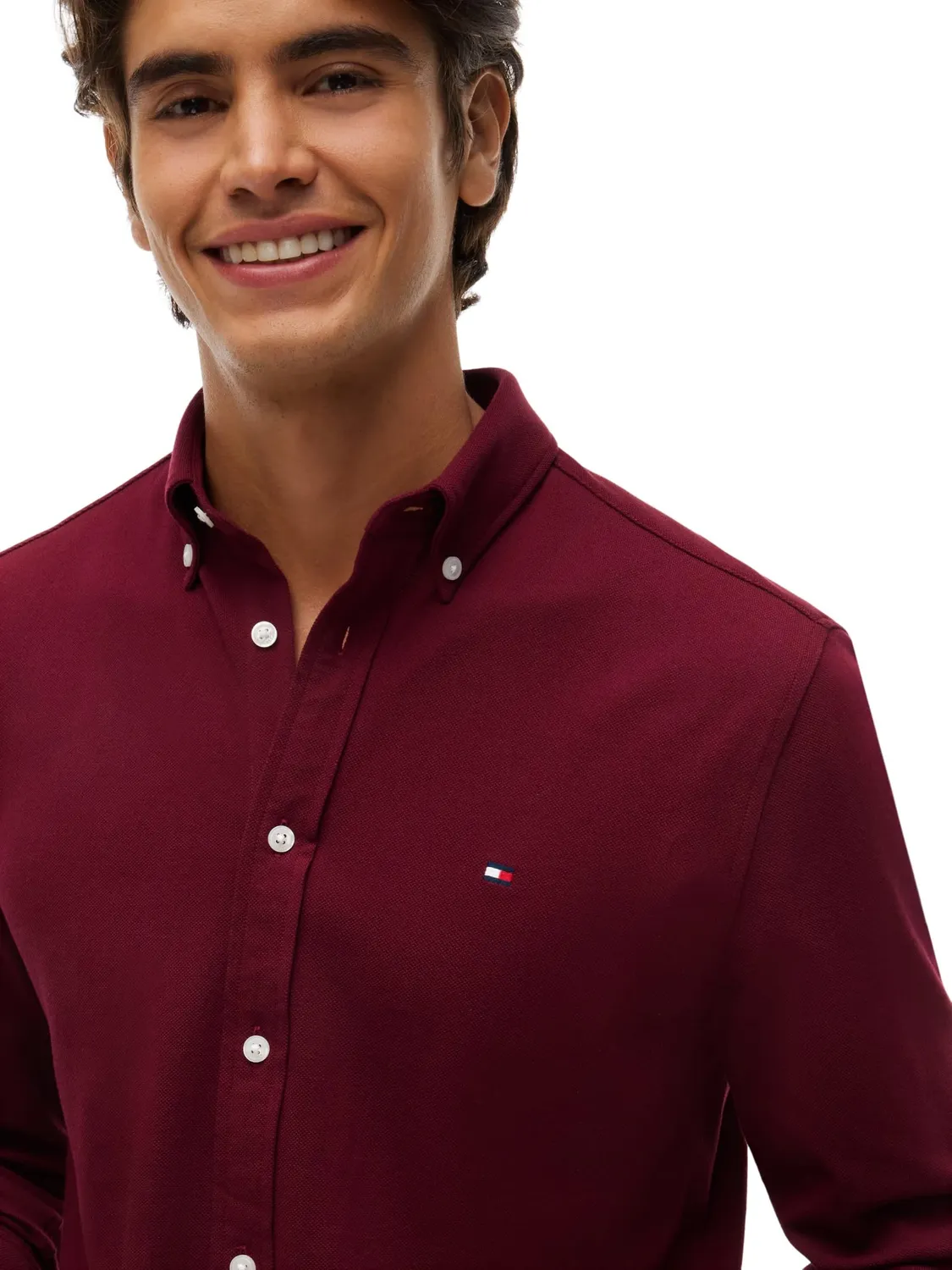 Tommy Hilfiger Knitted MW0MW44587 camicia uomo maglia blu