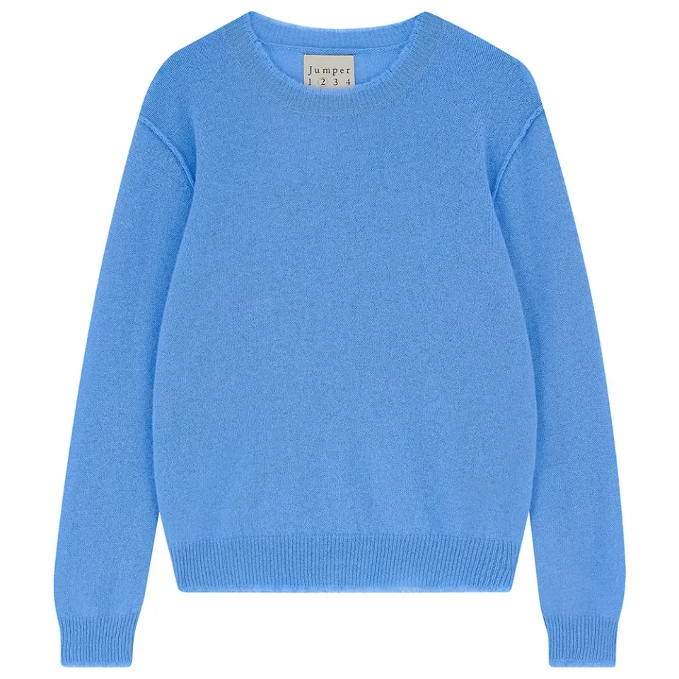 Jumper 1234 Distressed maglione cashmere girocollo blu