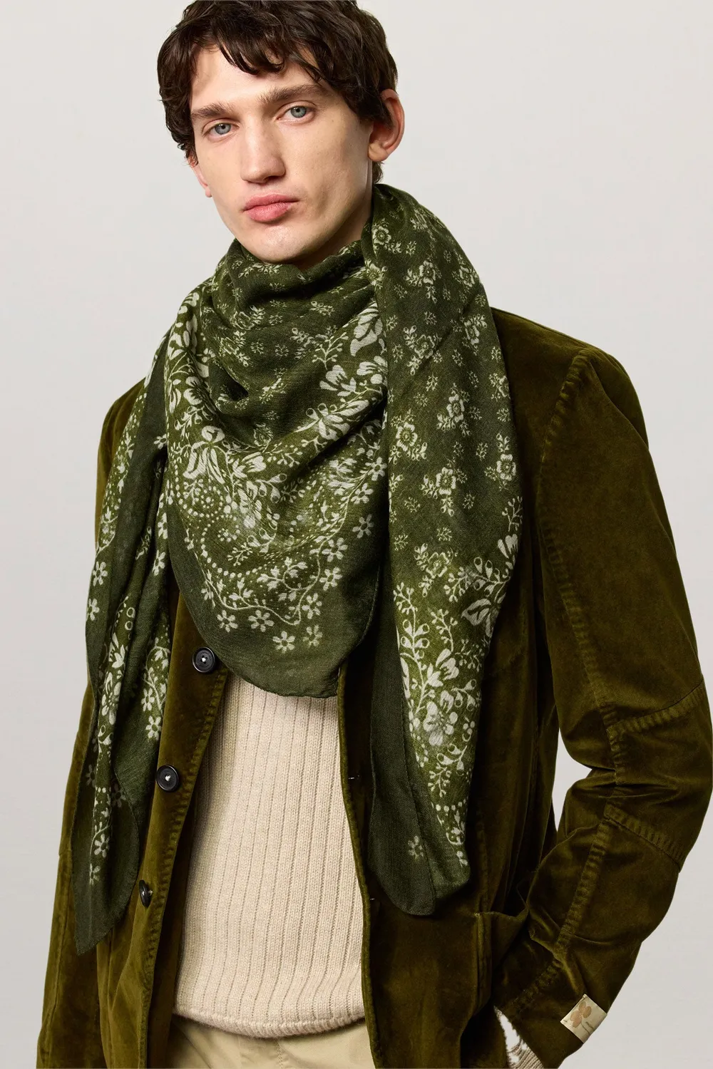 Massimo Alba Stole stola military cashmere seta
