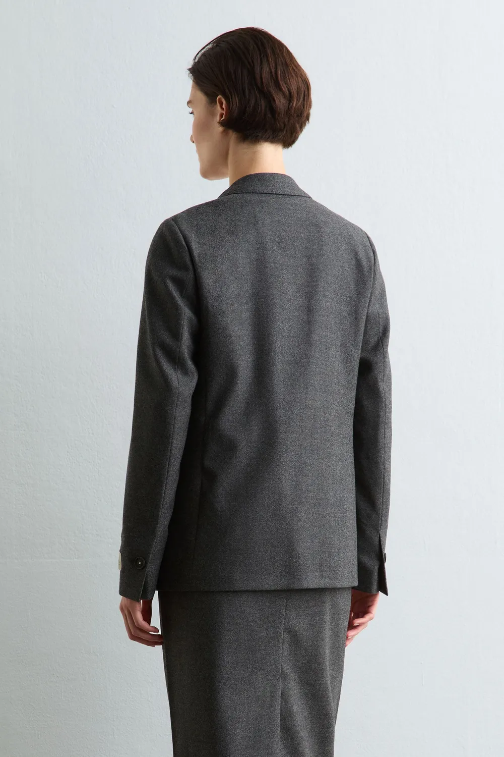 Massimo Alba TOLOSA giacca dark grey in flanella lana