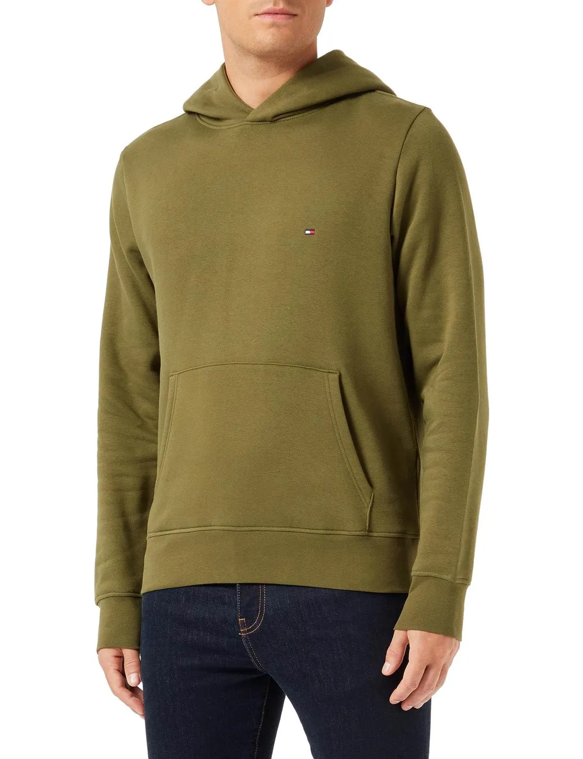Tommy Hilfiger felpa cappuccio uomo XXL Tall blu cotone