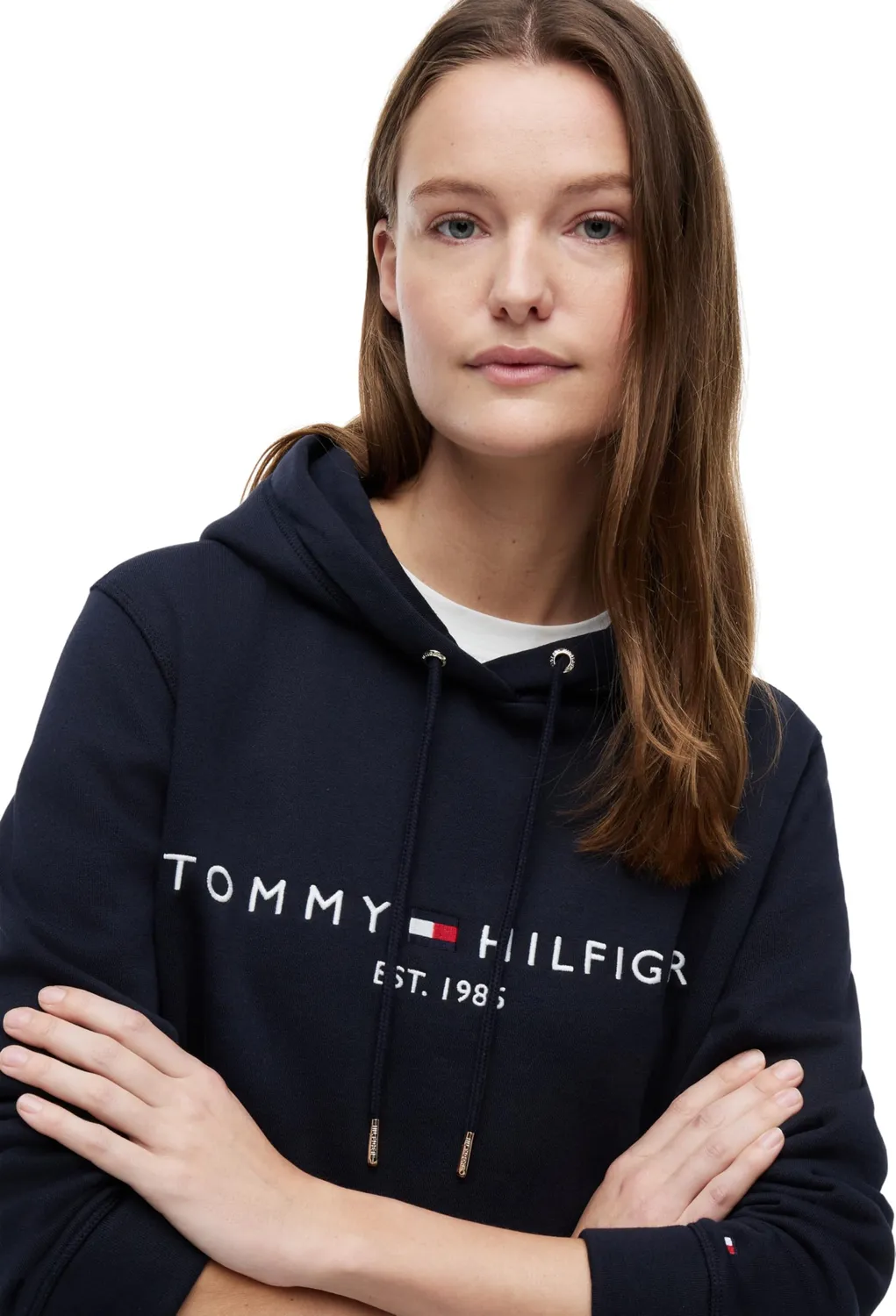 Tommy Hilfiger Heritage Felpa Donna Cappuccio Cotone