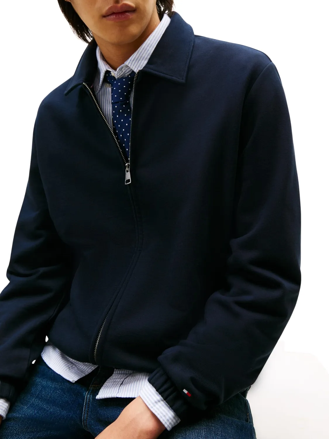 Tommy Hilfiger Essential Terry Ivy MW0MW41767 felpa zip uomo M