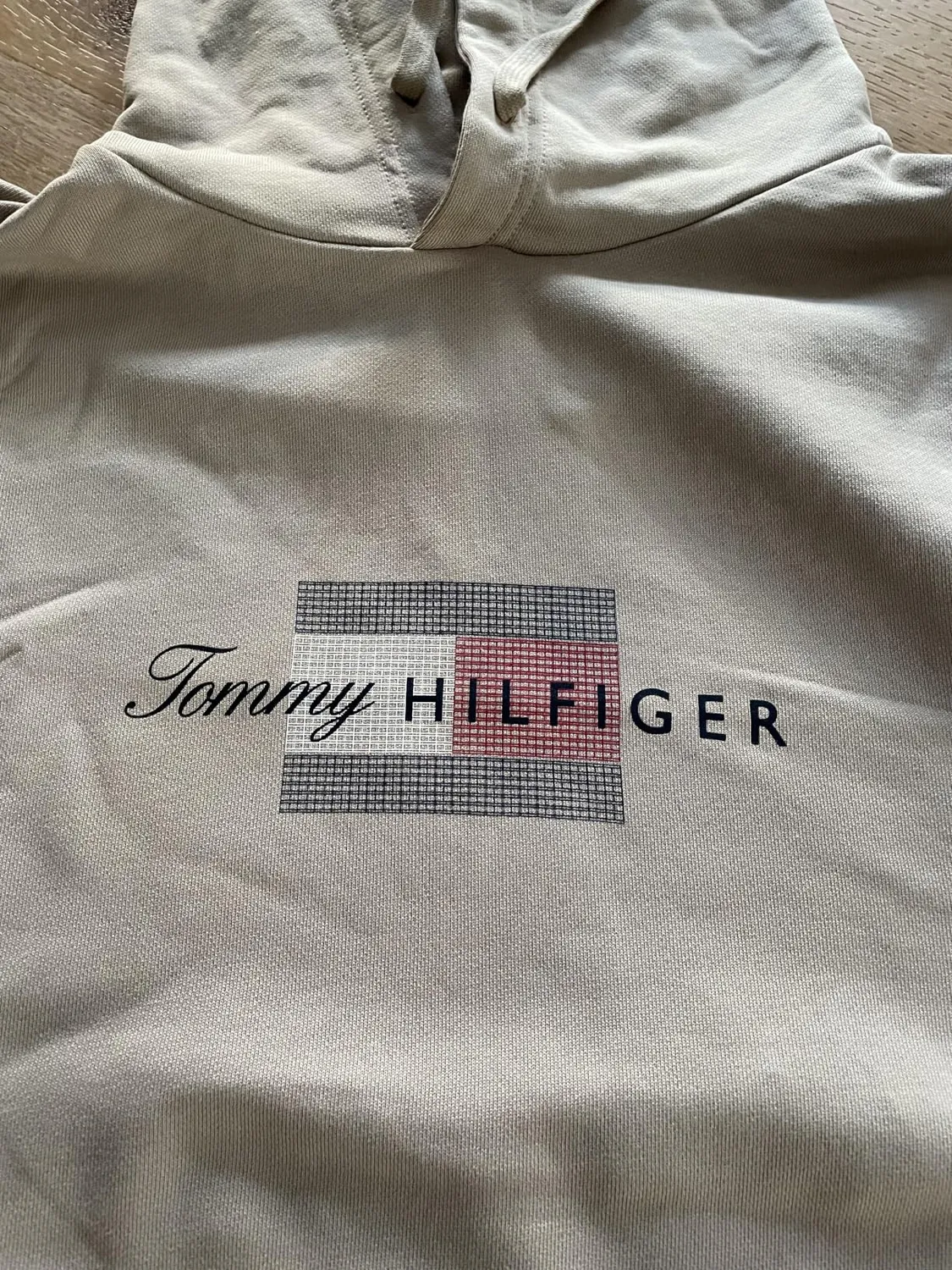 Tommy Hilfiger Script Flag Hoodie felpa nera uomo