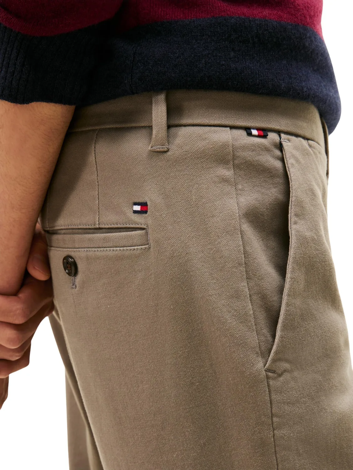 Tommy Hilfiger Brushed Twill chino uomo straight fit spazzolato