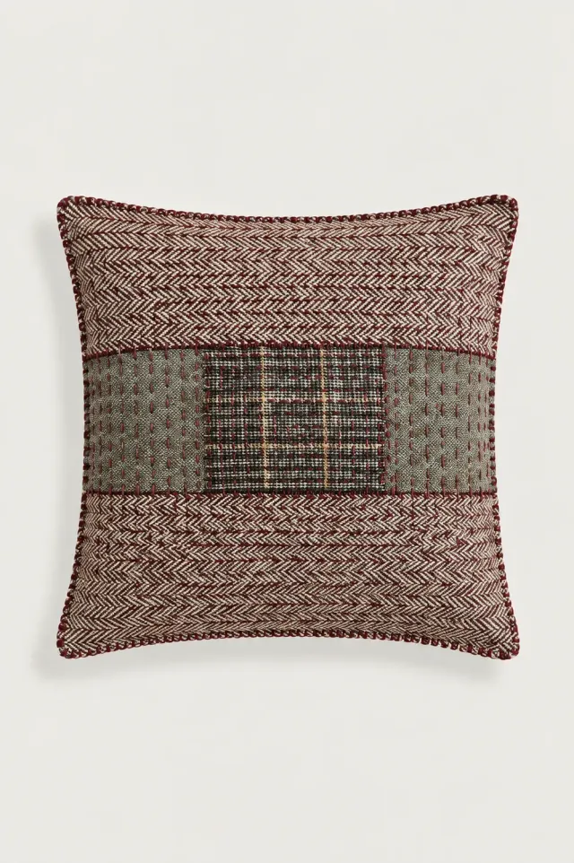 Massimo Alba Pillow cuscino patchwork bordeaux