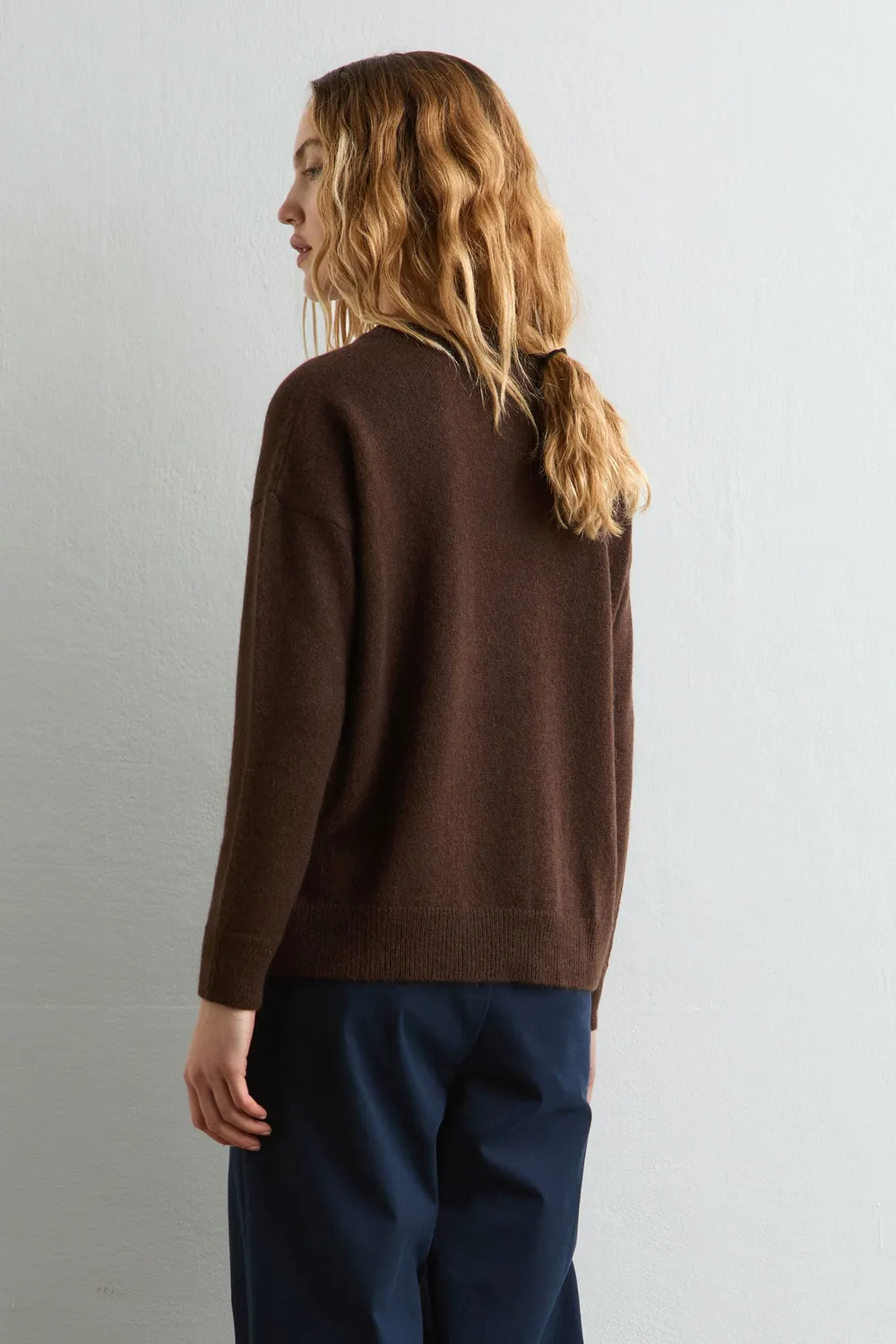 Massimo Alba Francesca maglione donna marrone alpaca