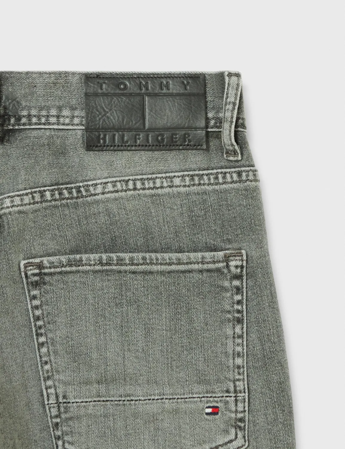Tommy Hilfiger Denton jeans dritti uomo grigio elasticizzato