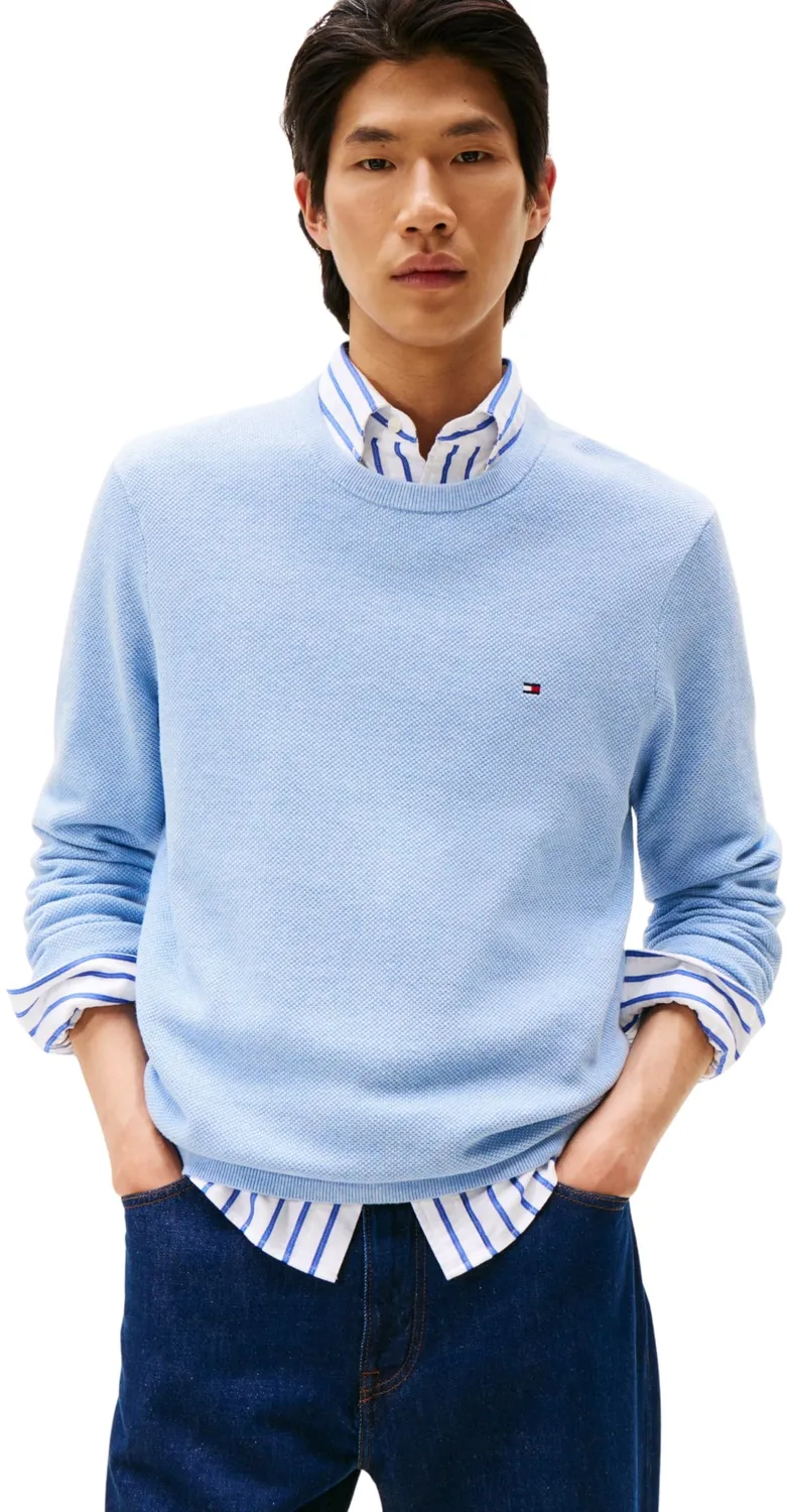 Tommy Hilfiger Essential maglione uomo blu Desert Sky