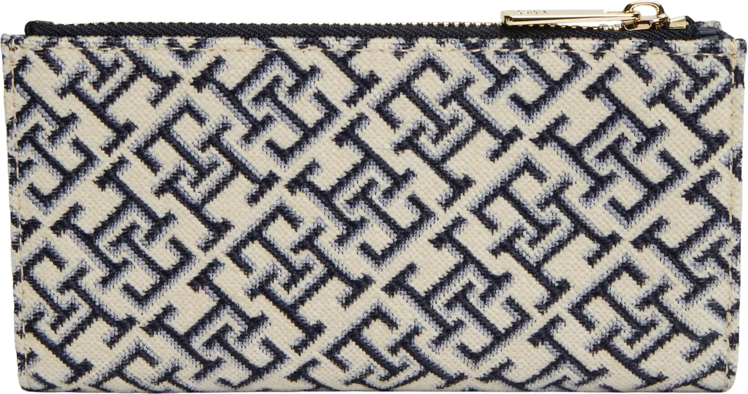 Tommy Hilfiger TH Icon AW0AW19003 Portafoglio Donna Blu Jacquard