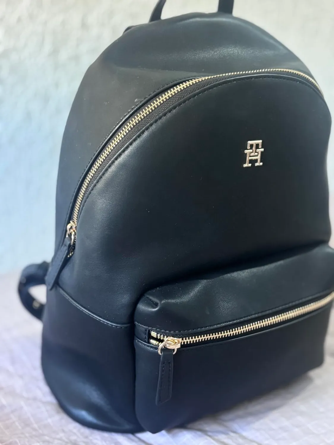 Tommy Hilfiger Logotape Zaino Beige Elegante 35cm