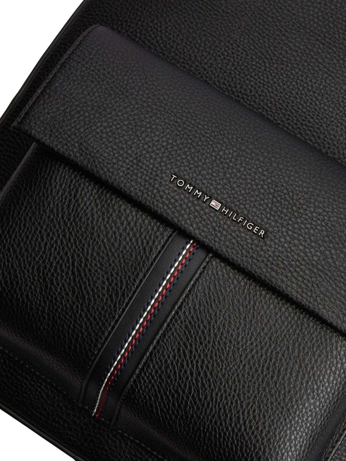 Tommy Hilfiger Central Backpack zaino nero con tasca esterna