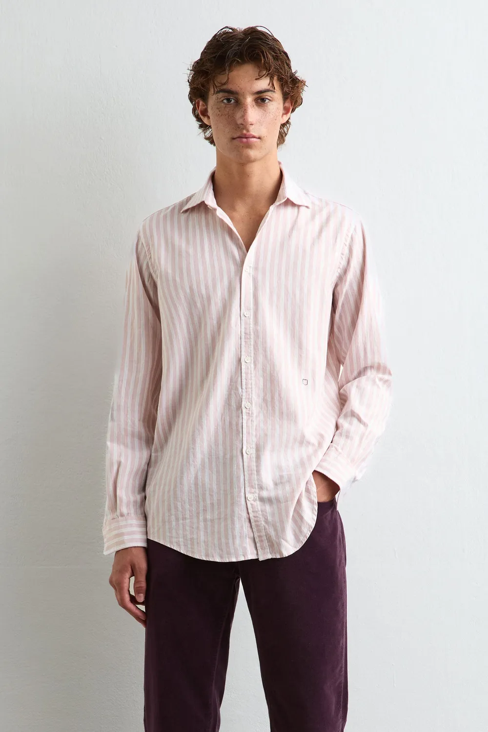 Massimo Alba Genova camicia uomo pink cotone regolare