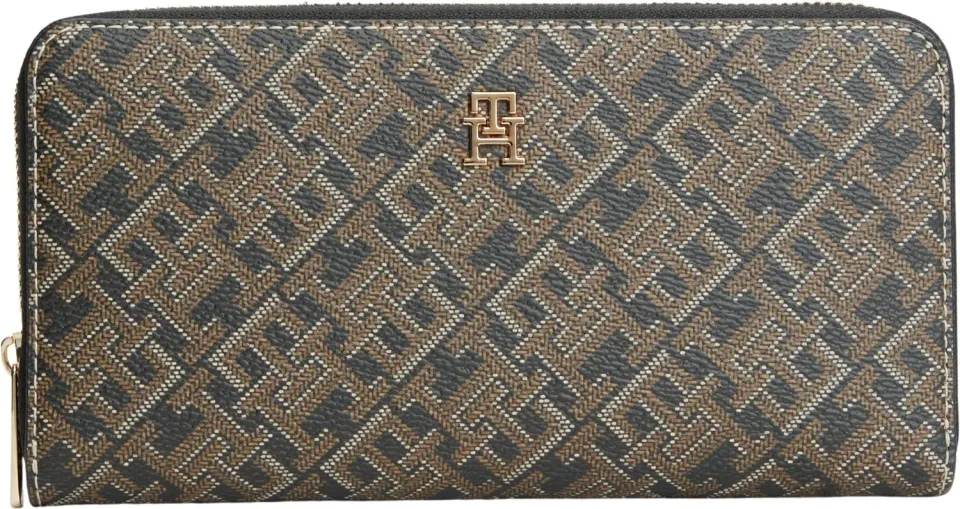 Tommy Hilfiger TH Icon AW0AW18996 Portafoglio Donna Nero Zip