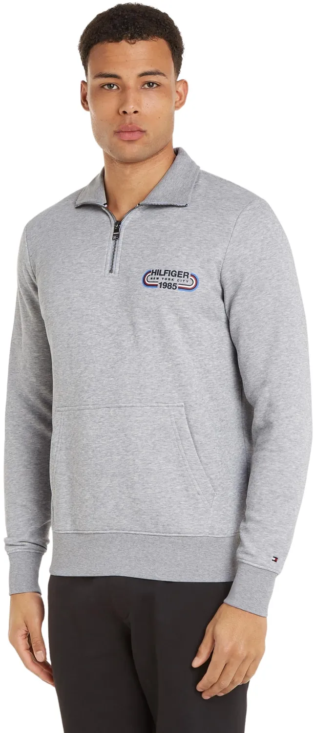 Tommy Hilfiger felpa uomo mezza zip con cerniera